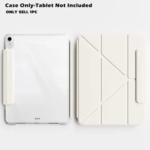 Transparent iPad Case, 2-In-1 Detachable Acrylic Cover with Clip, Protective, Compatible with iPad Gen 11, Mini 6, Air 11 Pro 11, Air 6, Air 7, Pro 11 (2020/2021/2022) air 4 5 6 7 8 (Case Only)