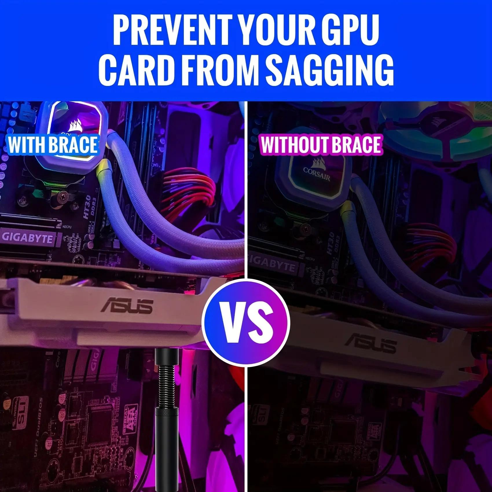 GPU Support Bracket, 1 Count Height Adjustable Computer Graphics Video Card Brace, Holder Bracket for Computer GPU Card, Tablet & Computer Accessories, Graphics Cards