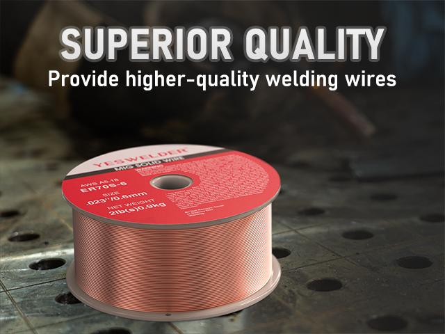 YESWELDER ER70S-6 Mild Carbon Steel MIG Welding Wire | 2LB Spool .023"/.030"/.035" Diameter Solid Gas MIG Wire