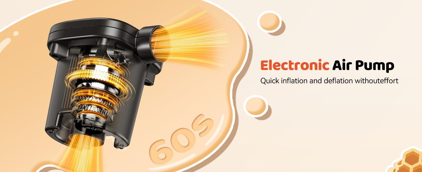 CoziBB Inflatable Toddler Travel Bed, Portable Travel Bed with Flocked Mattress, Built-in Pillow & Carry Bag, 4 Side Safety Bumpers for Toddlers