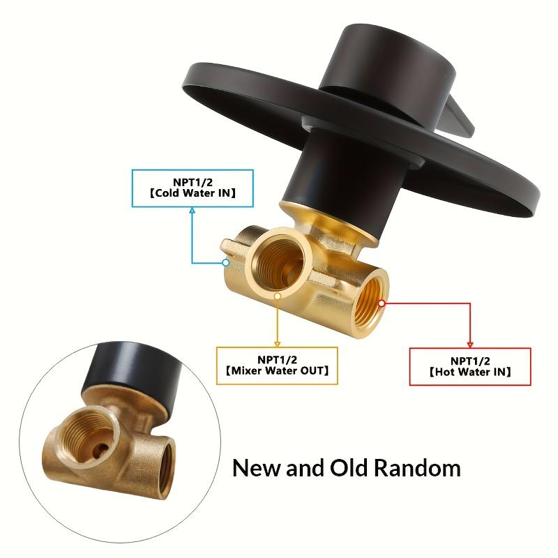 1pc Single-Function Shower Mixing Valve Kit with Internal Thread (for /EU) - Wall-Mounted Shower Control Valve, Easy Installation Bath/Shower Temperature Regulator, Compatible with most Bathrooms & Plumbing Systems