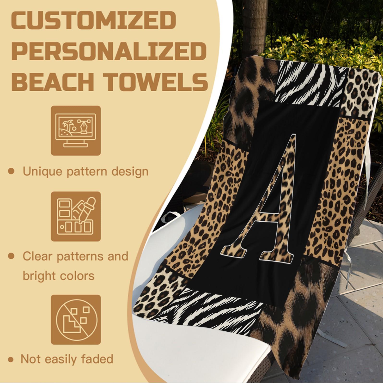 American‑Style Leopard‑Print Quick‑Dry “A‑Z” Beach Towel—Lightweight, Portable, and Space‑Saving. Perfect as a Pool Towel, Camping Towel, or Everyday Bath Towel, It’s an Essential Item for Beach Trips and Makes a Great Gift or Personal Purchase
