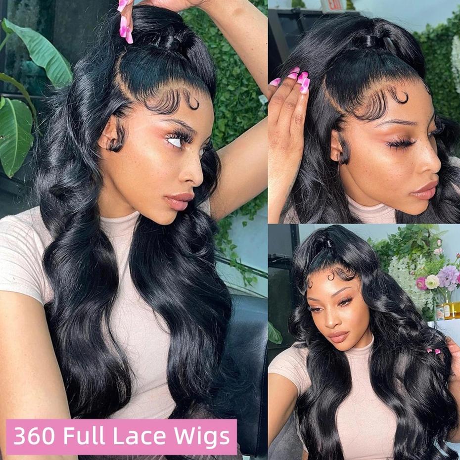 Bling Hair 360 Lace Front Wigs Human Hair Brazilian Body Wave Transparent Pre Plucked 180 Density 13x4 13x6 Lace Frontal Black Wigs For Women #TikTokShopHolidayHaul
