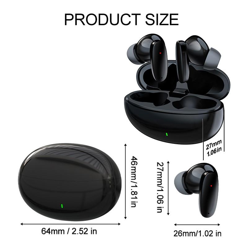 Wireless Earbuds Mini Stereo In-Ear Headphones, Type-C Charging Case, Compatible with iPhone & Android, Ideal for Gaming & Sports