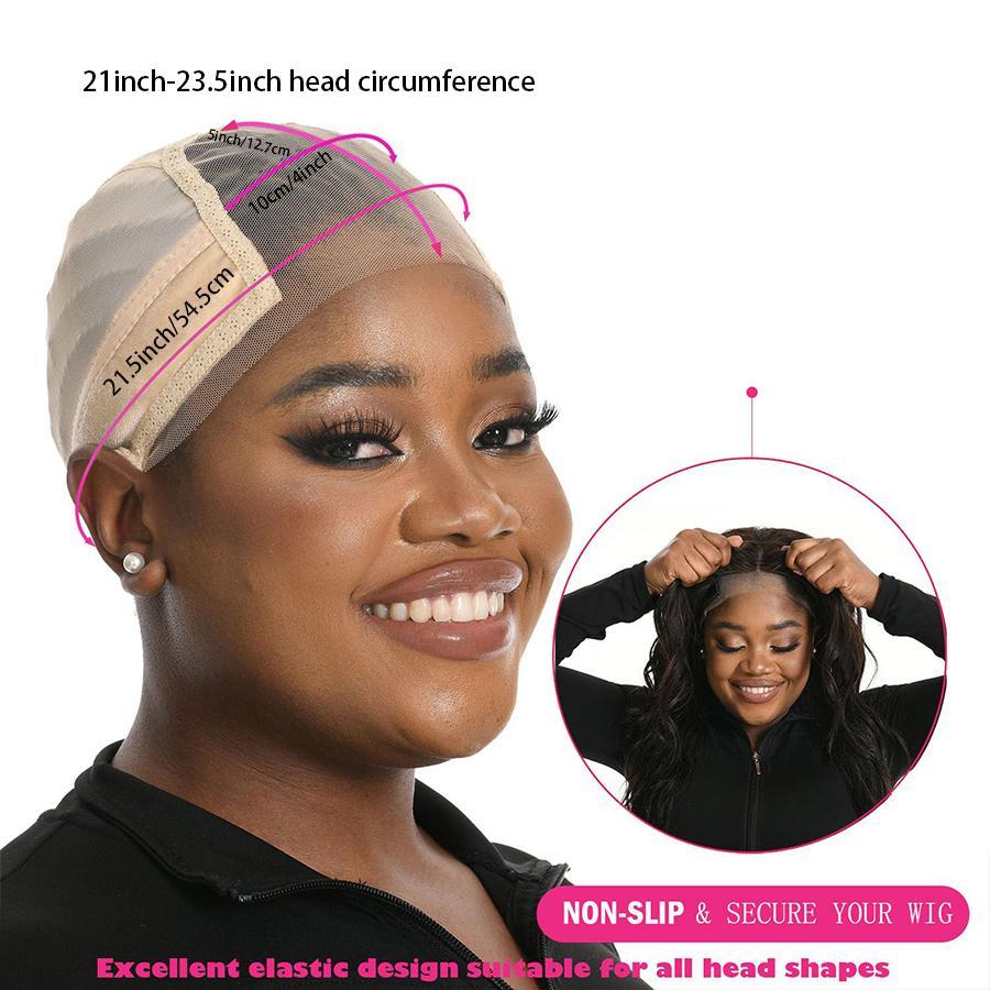 Lace Wig Grip Cap for Women, Transparent Lace Wig Caps with Non-Slip Grip Headband, Adjustable Wig Cap for Keeping Wigs in Place