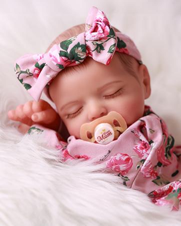 BABESIDE 12/17/20 Inch Lifelike Reborn Baby Dolls Soft Full Body, Realistic Baby Doll Sweet Sleeping Soft Vinyl Real Life Baby Dolls Cute Girl with Toy Accessories Gift Set for Kids Age 3+