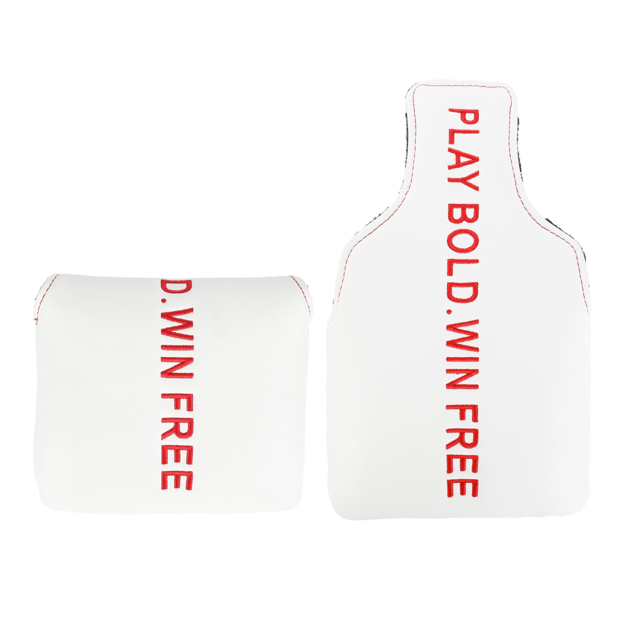 Golf Putter Cover,Durable PU material with simple lettering embroidery,Magnetic closure,Designed for Mallet putters,Golf Accessories, Golf Club Protection Covers, 5 Colors Available