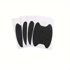4Pc car sticker handle sticker car door handle door bowl sticker protective film carbon fiber handle wrist car sticker Car Decals