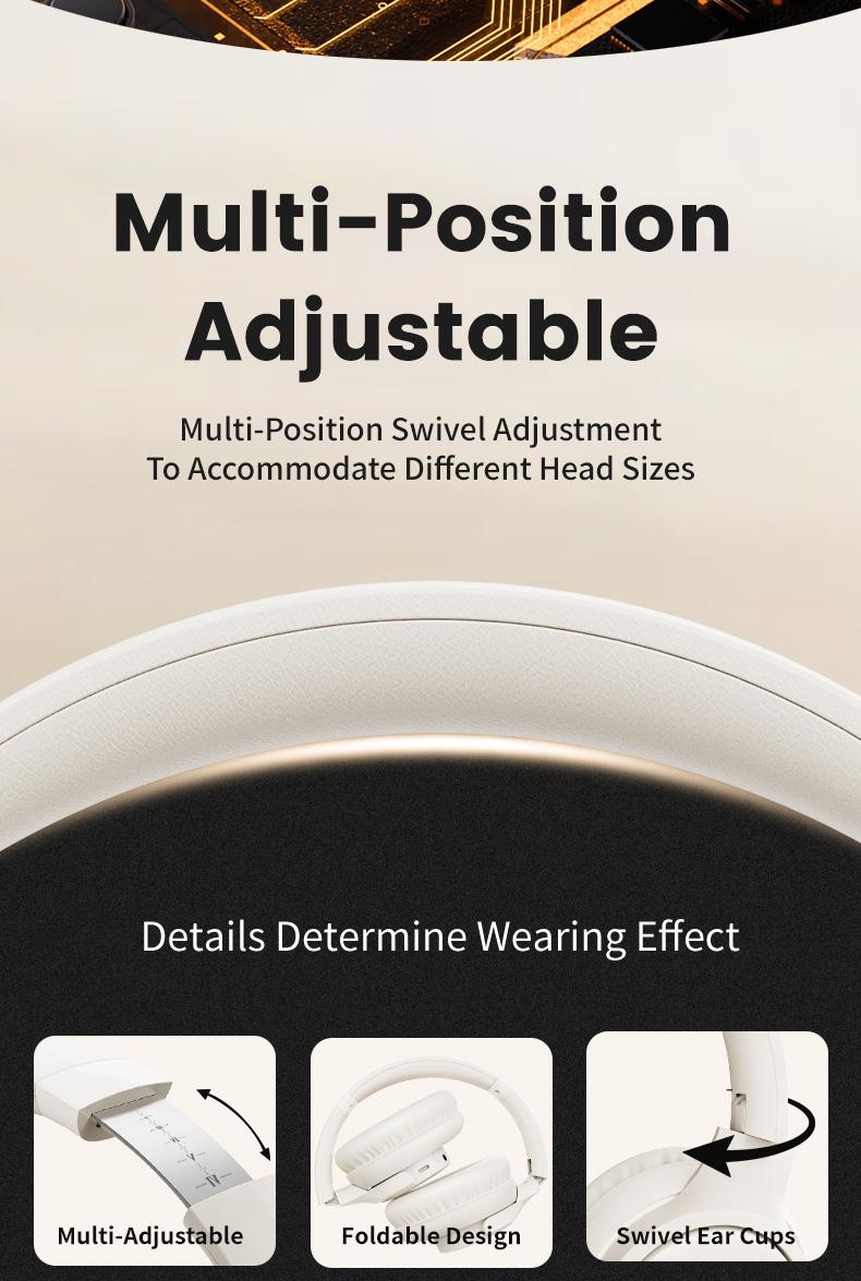 Electronic Wireless Bluetooth Headphones Over-Ear, Deep Bass Hi-Fi Stereo, 65H Playtime, Foldable Lightweight Headset with Mic for iOS/Android/PC Headset Earbud Headphonesbluetooth Black  #TikTokShopHolidayHaul  Audio Wirelessheadphone