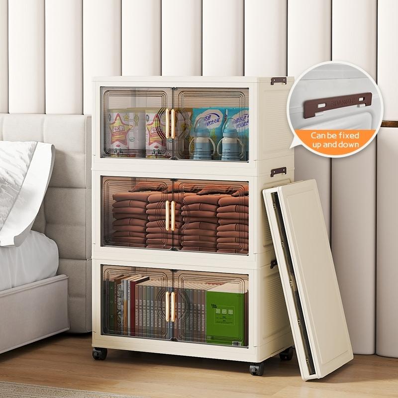 46cm*27cm Plastic Storage Cabinet, 2-6 Layers, Quiet Wheels, Space-Saving, Durable, Easy Assembly, Ideal for Home Items, Snacks, DIY Setup