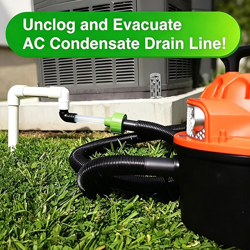 AC Drain Line Cleaner Adapter Evacuates & Unclog AC Drain Line - HVAC to PVC AC Drain Line Cleaner Tool - Universal Fit AC Drain Line Unclogger - AC Drain Line Cleaning Tool - Clear Visibility AC Drain Line Cleaner Adapter Evacuates & Unclog AC Drain Line - HVAC to PVC AC Drain Line Cleaner Tool - Universal Fit AC Drain Line Unclogger - AC Drain Line Cleaning Tool - Clear Visibility