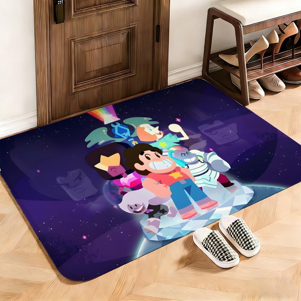 Animation Steven Universe Floor Mat This soft flannel mat provides a cozy Soft flannel mat with quick water absorption, non-slip and durable. Easy to clean, ideal for bathroom and entryway use.