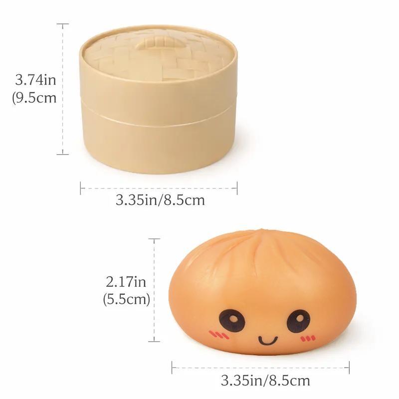 Big Expressive Dumpling Squishy Mysecret Bun Blind Box Fidget Toy, Random Style Soft TPR Stress Relief Unboxing Surprise, Great Valentine and Easter Presents for Adults to Exchange Gifts