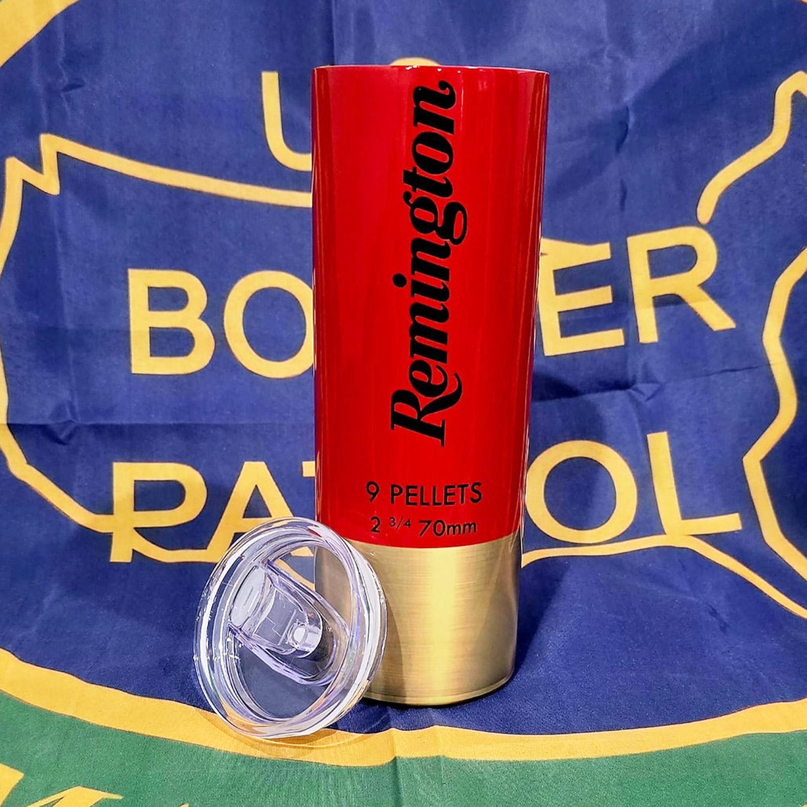 1pc 12 Gauge Shotgun Shell Style Stainless Steel Tumbler, 16 Designs Available, with Lid and Straw, Hunting Gift for Men, Outdoor Sports Insulated Mug, Insulated Travel Drinkware, Christmas, water bottles, thermos