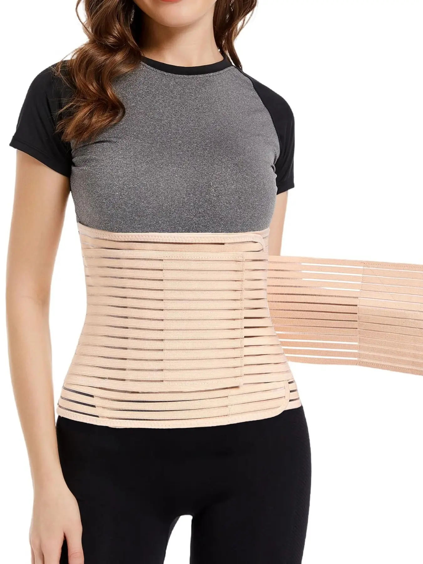 Reian Women Abdominal Binder for Post-Surgery Recovery, Postpartum Belly Band Must-Have for Postpartum Moms - Ideal for C-Section, Hysterectomy, Liposuction, and Tummy Tuck