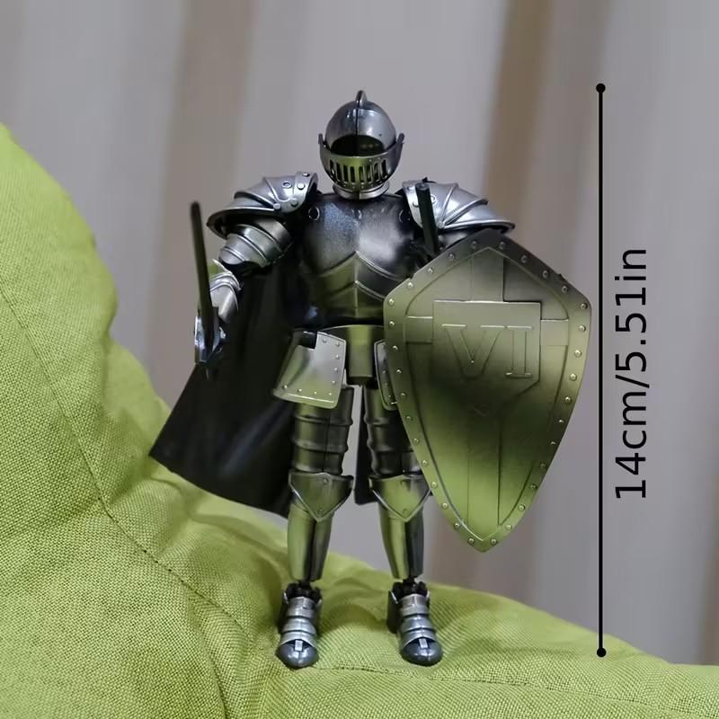 Ancient Roman Medieval Knight Warrior Multi-Jointed Assembling Toy Building Set, Boy Star Diaga Model DIY Educational Gift, Birthday Present