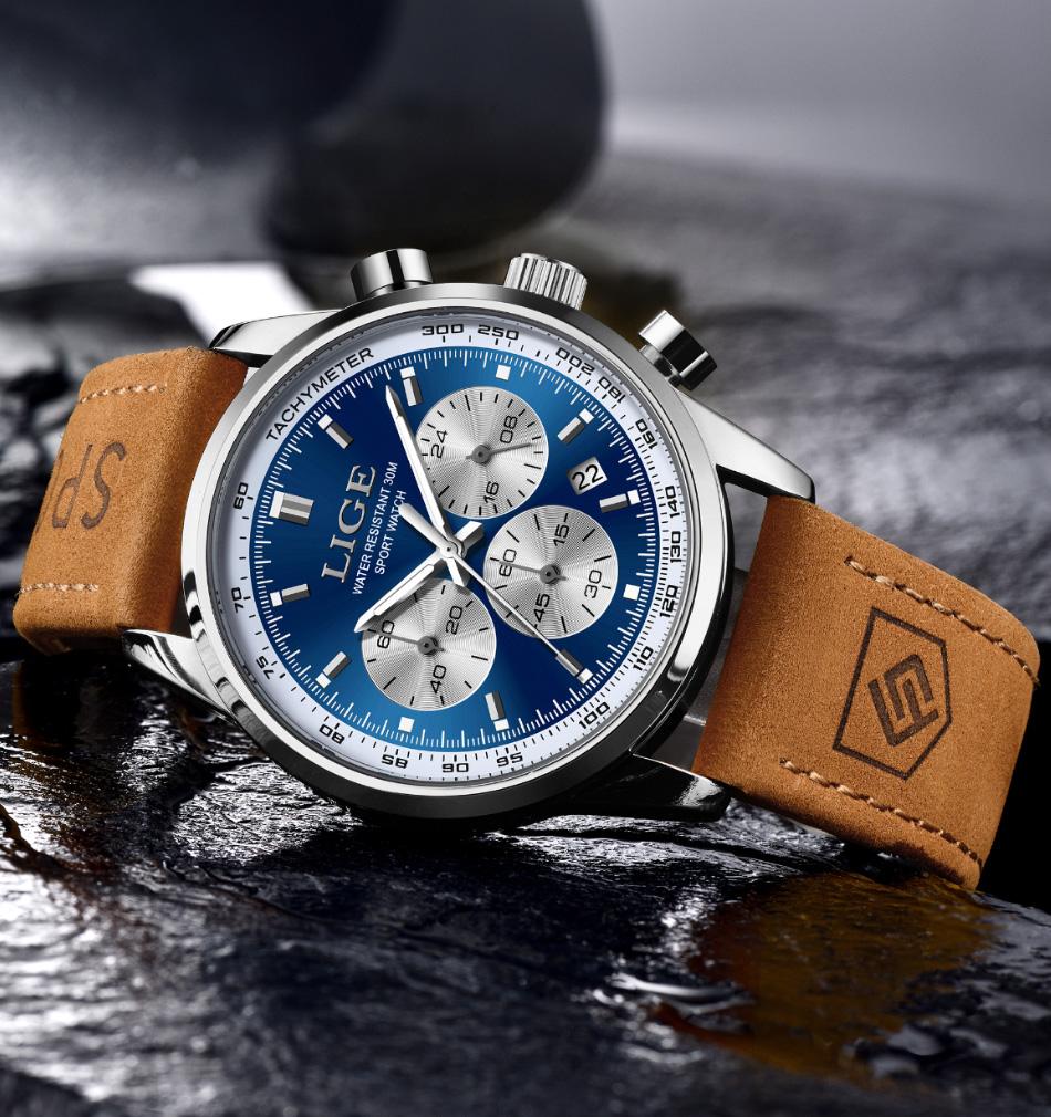 Sports waterproof watch Fashion quartz watch Panda eye men's watch