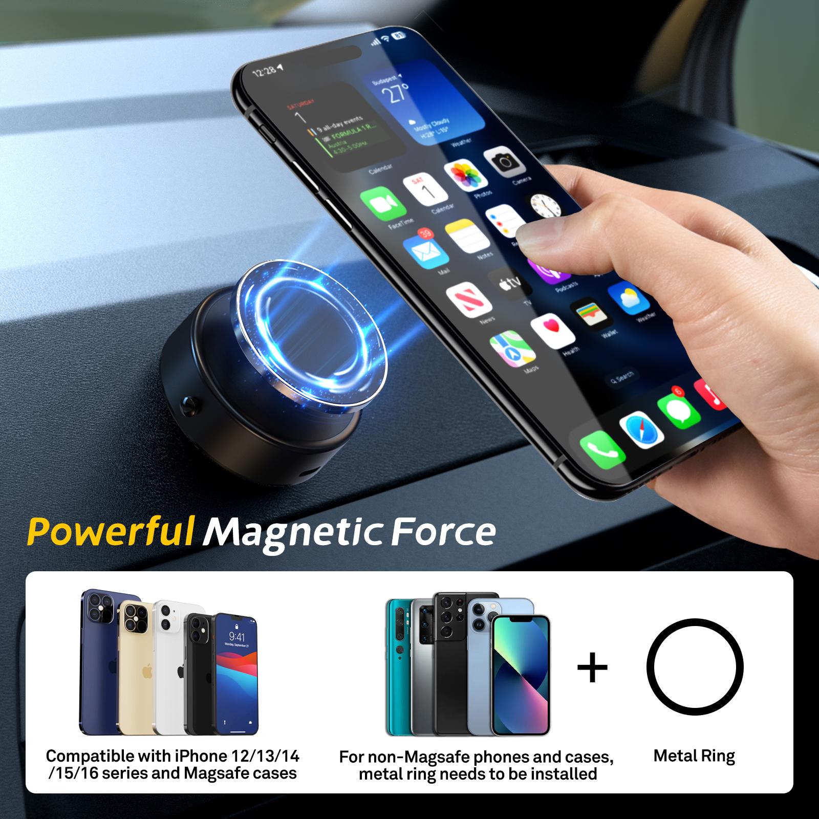 Dohelly Magnetic Phone Holder,Dual-Sided Electronic Vacuum and Magnetic Adsorption,Adjustable and 360° Multifunctional Cellphone Stand Accessory
