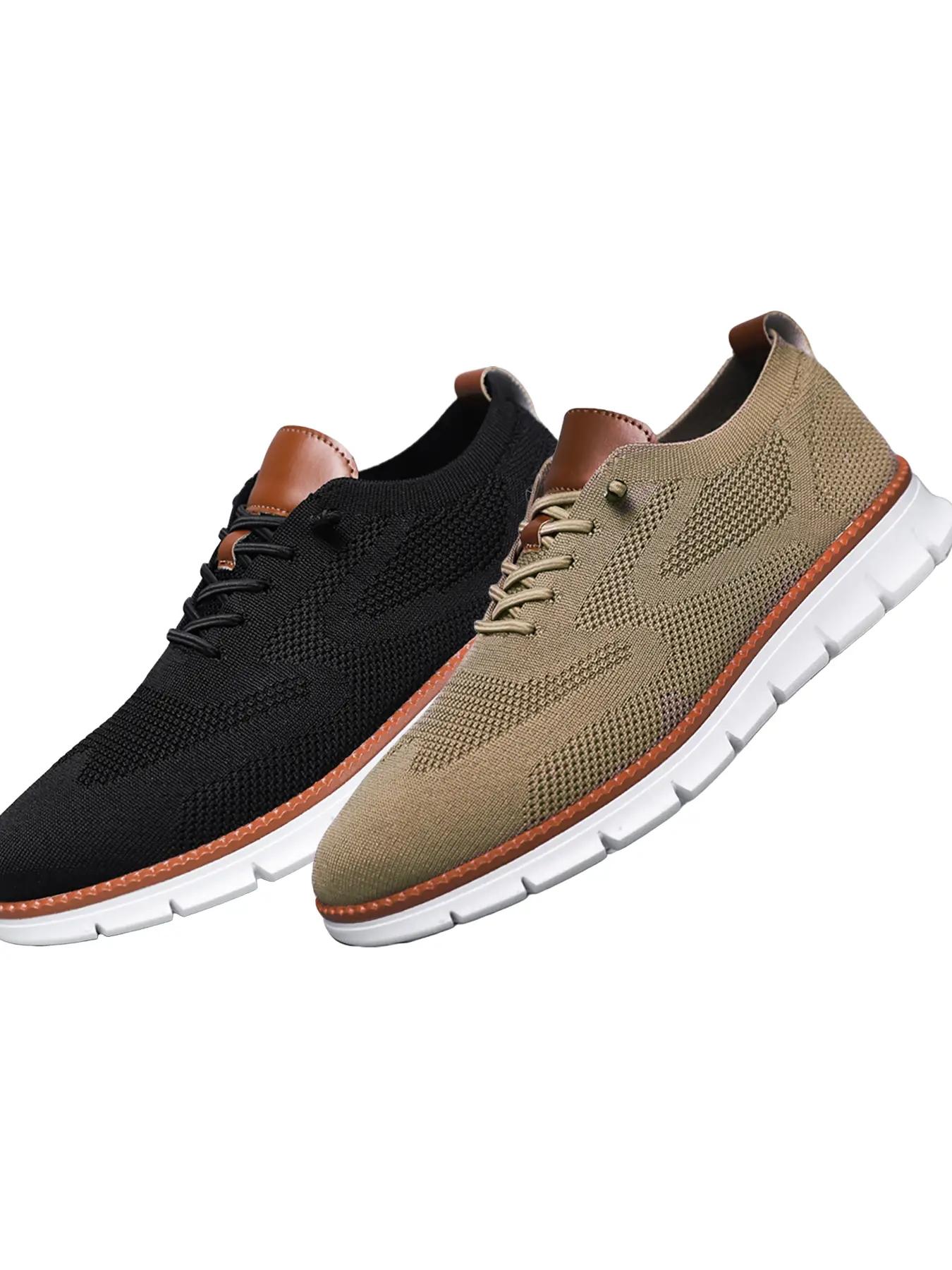 Men's Business Low Top Minimalist Sneakers, Casual Breathable Comfortable Formal Shoes, Fashionable Lightweight Shoes for Daily Wear