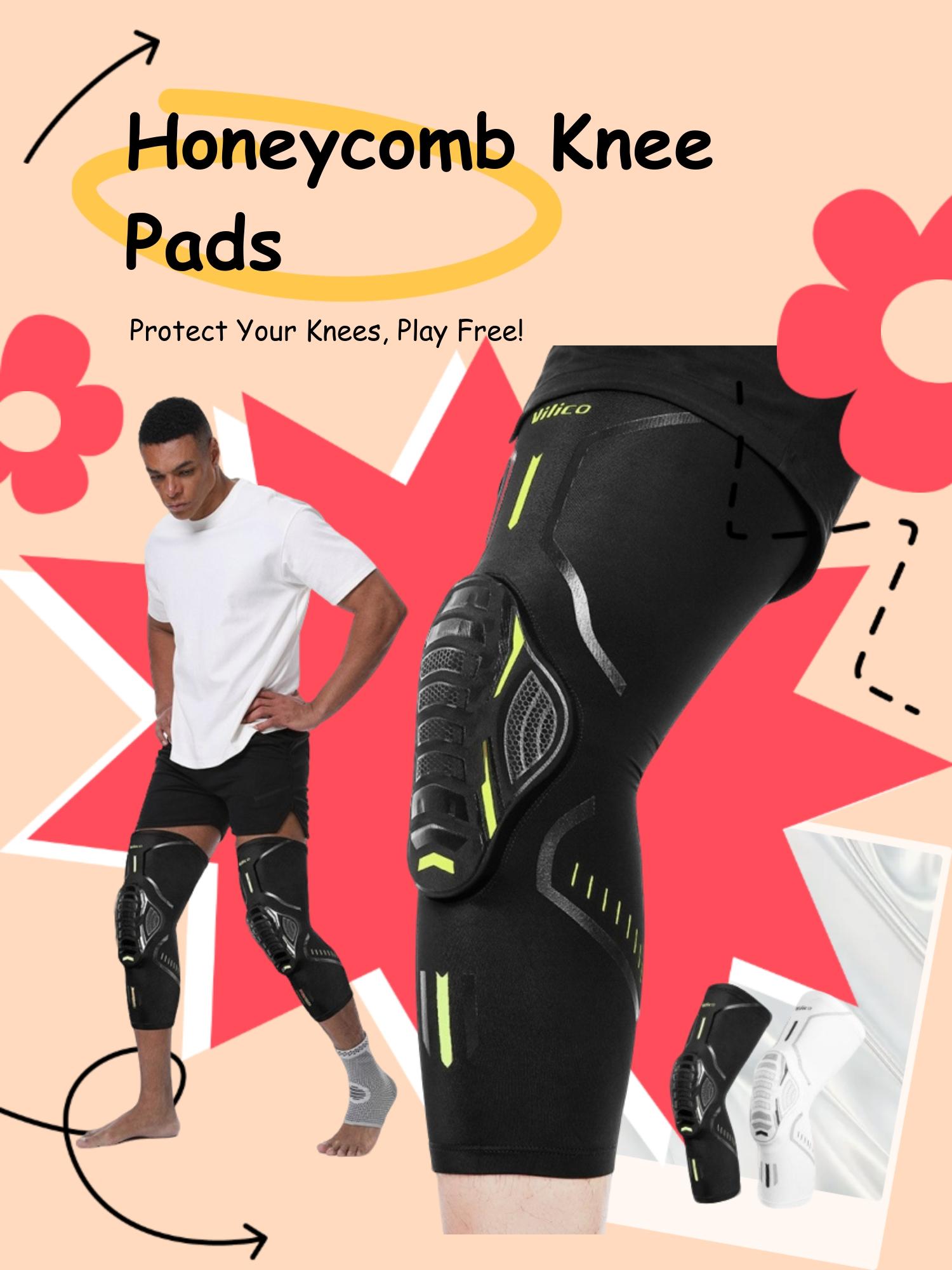Sports Knee Pads Honeycomb Anti-Collision Patella Warm Leg Sleeves for Men and Women Basketball Football Cycling Protective Gear