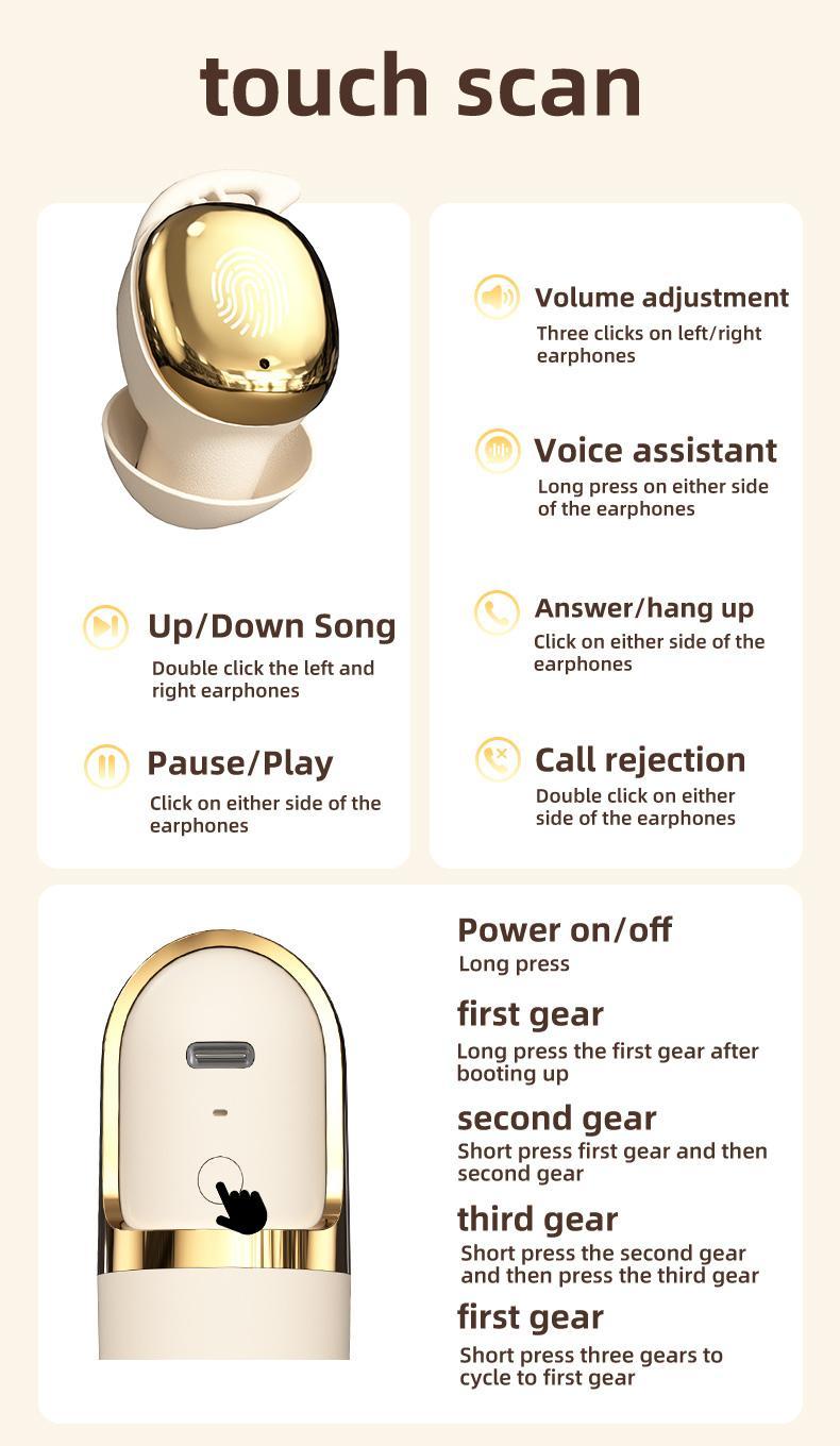 [Spring Deals] Tukio Massage Beauty Bluetooth Earbuds, featuring dual functions for sleep aid and relaxation. With stable Bluetooth 5.3 connectivity and long-lasting battery life, these earbuds make the perfect gift for your partner