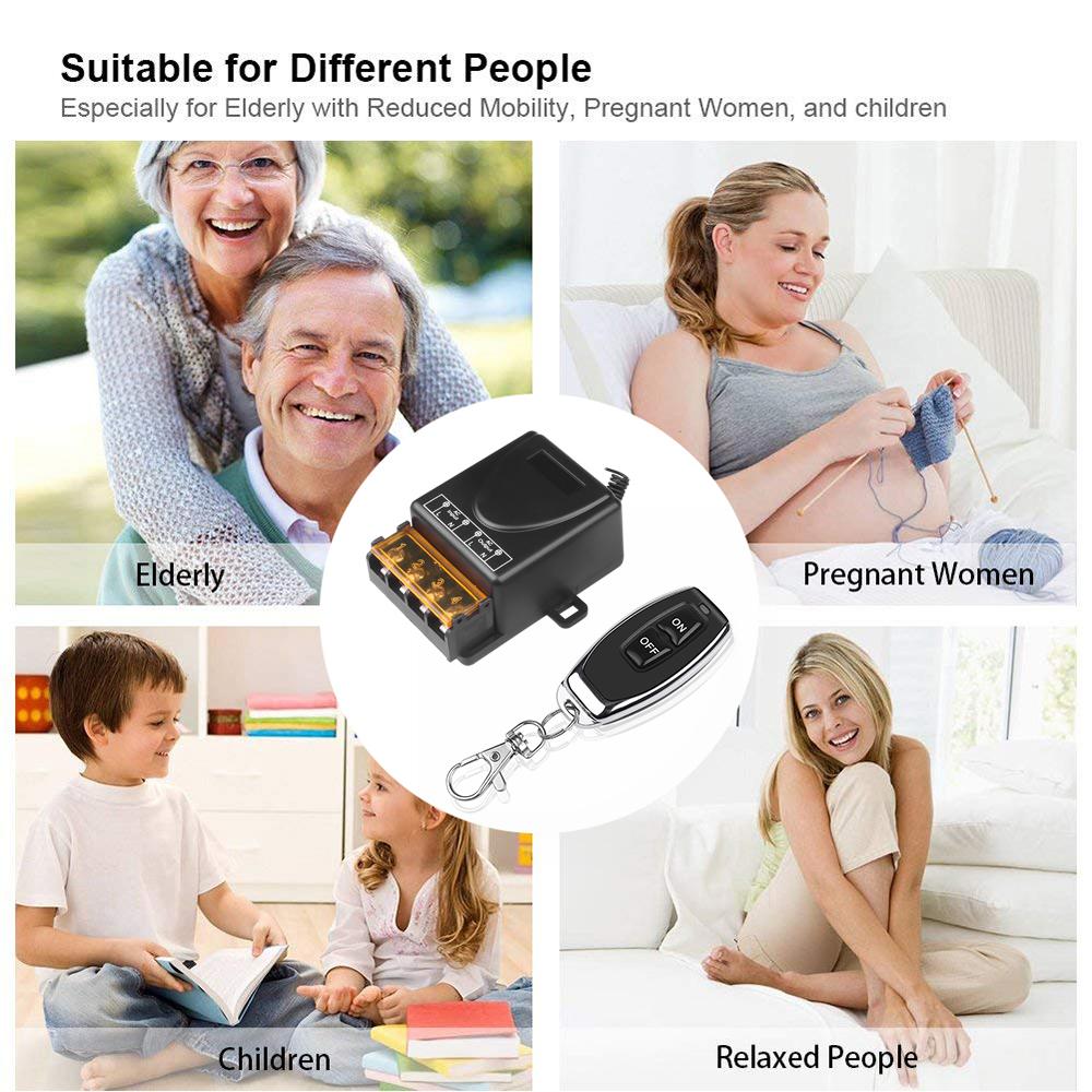 433Mhz Wireless Remote Control Switch AC 110V 220V 10A Relay 1CH Receiver Controller and 2botton RF 433 Mhz