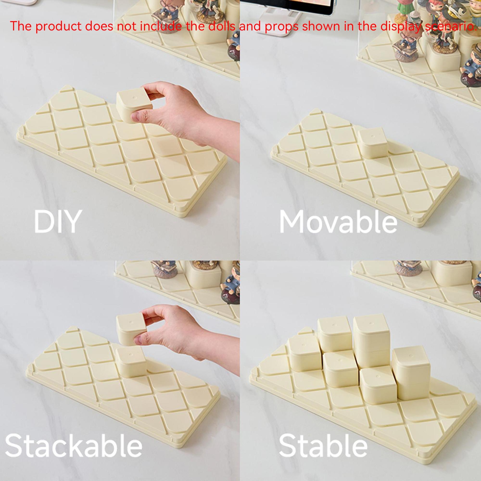 Handmade Plush Display Storage Box, Transparent Protective Cover, Dustproof Moisture-Proof, DIY Building Blocks Module, Stackable