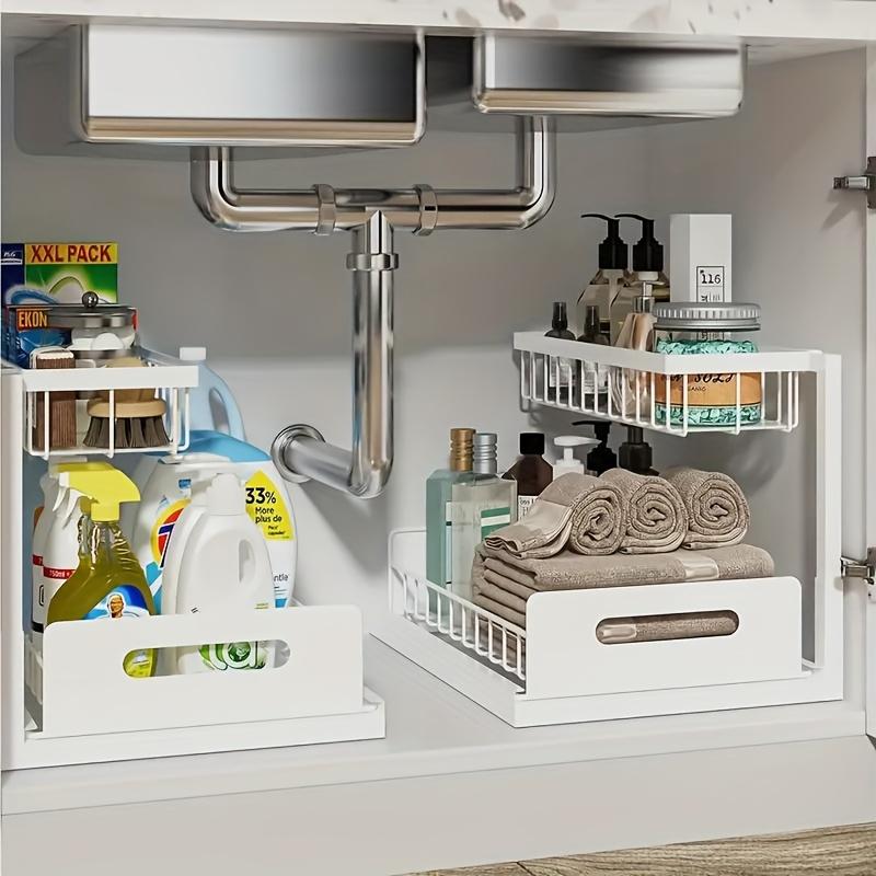 2-Tier Pull Out Under Sink Cabinet Organizer, Storage Shelf for Kitchen Sink & Bathroom Vanity Cabinet