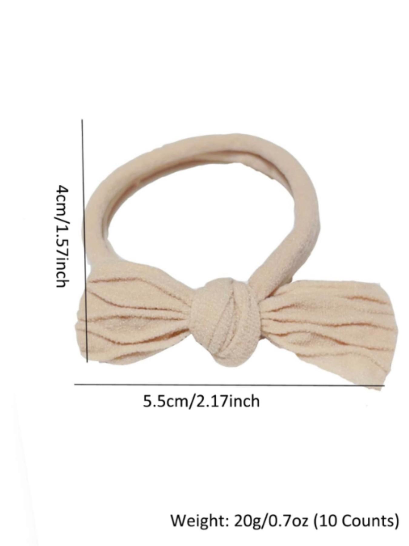 10pcs Mixed Color Bow Hair Ties, Cute Series for Women, Fashionable Daily Ponytail Accessories, Durable and Compact Hair Bands
