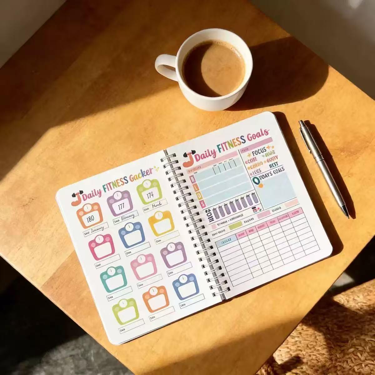 Fitness Planner Notebook for Sports Enthusiasts, Track Workout Progress, Manage Health Goals, No Date Design, Ideal for Fitness Lovers