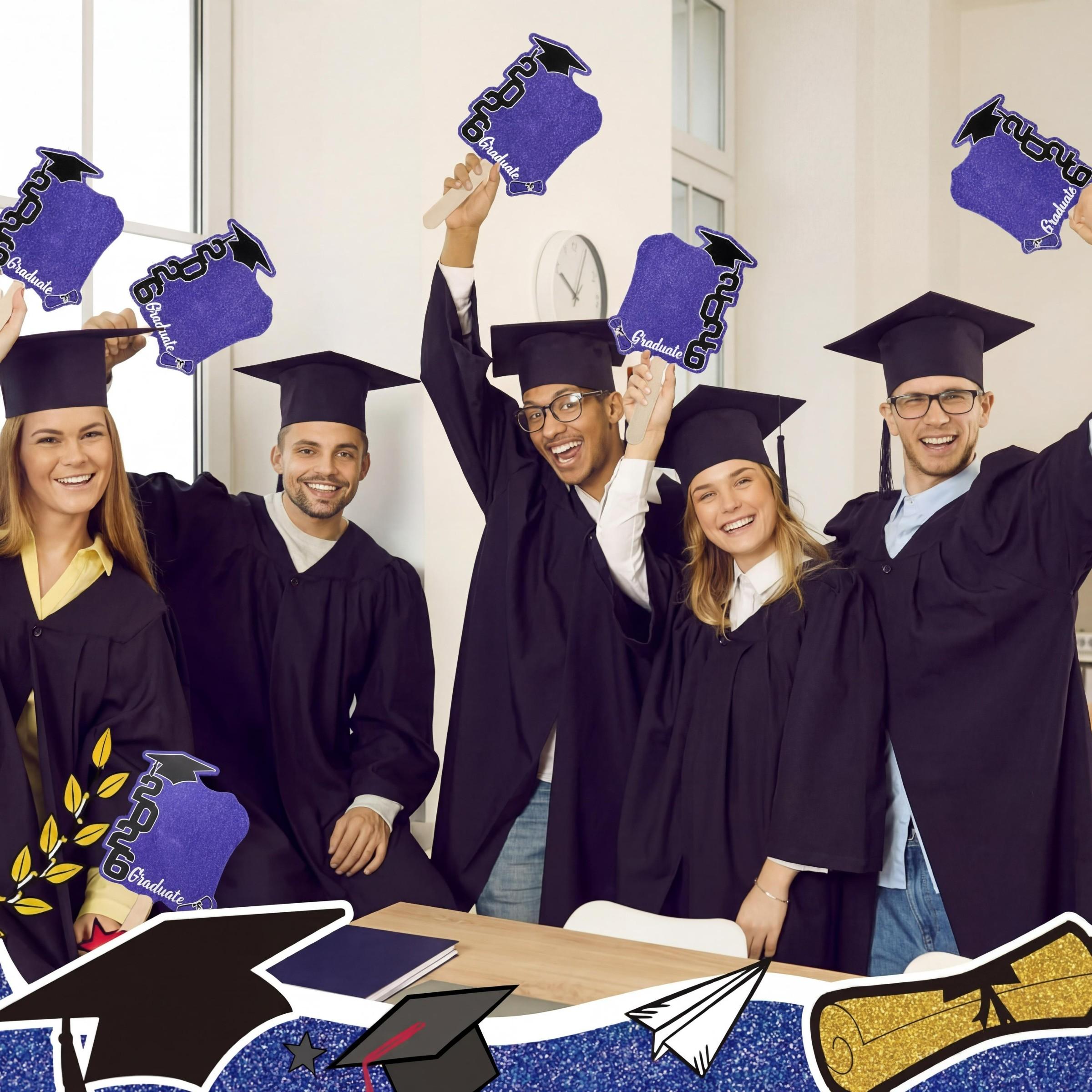 "Class of 2026" Handheld Fan — Double-Sided Printed Graduation Photo Prop, Doubling as a Commemorative Keepsake and Graduation Party Supply