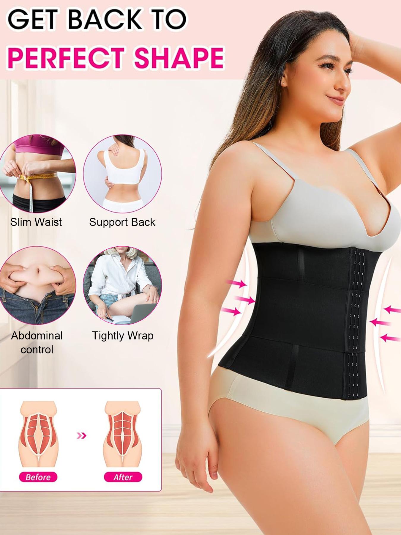 Women's Shapewear Waist Trainer Belt, High Waist Shaping, Adjustable Three-Panel Design, Front Buckle Closure, Slimming & Supportive, Ideal for Daily Wear