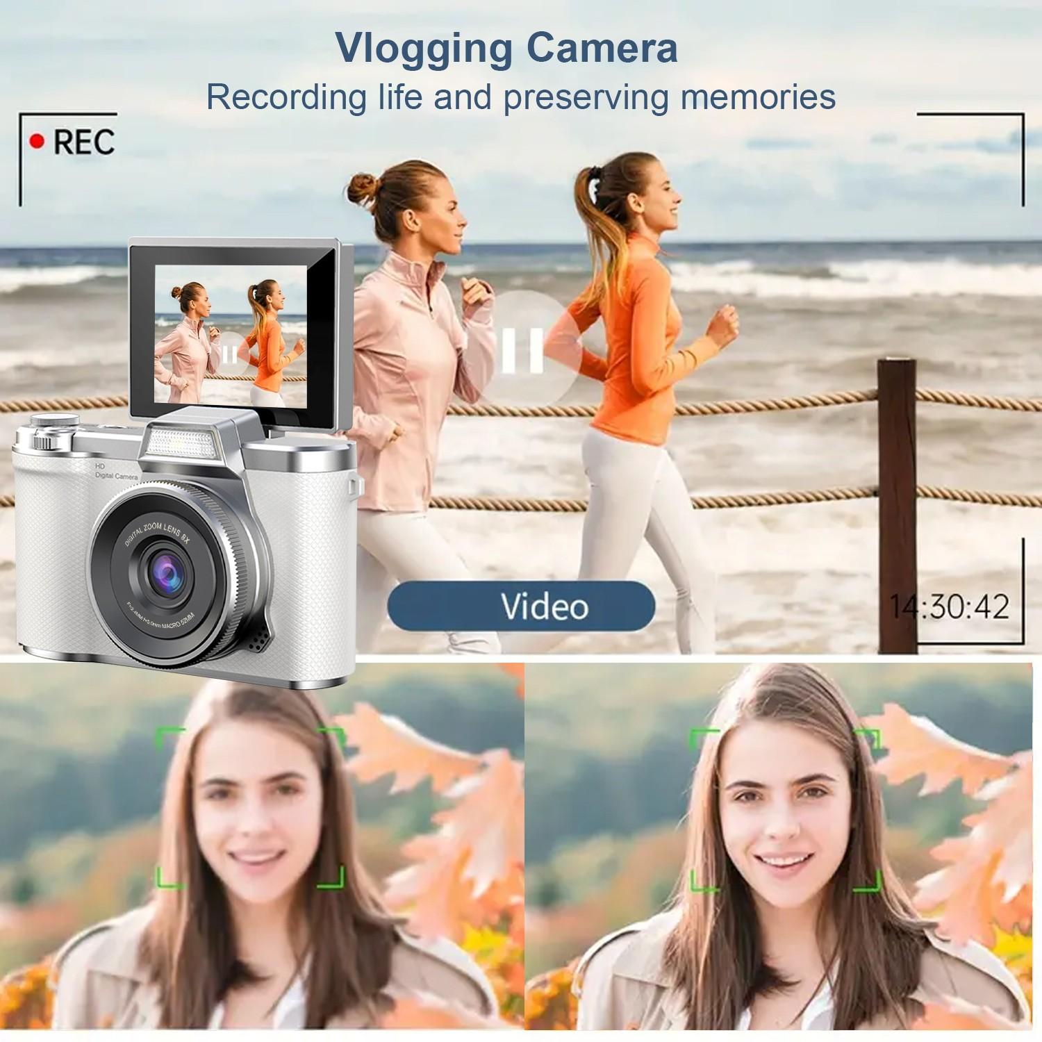 Fashion Vintage Digital Portable Camera High Resolution Portable Design for Social Media Content Creation Small Video Recording USB Charging