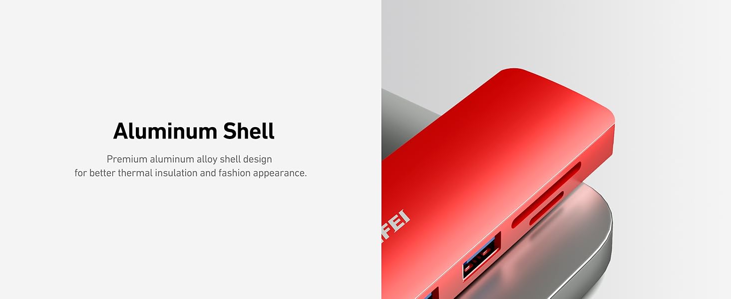 BENFEI USB C HUB Multiport Adapter - 7 in 1 Adapter with USB-C to HDMI Plus SD/TF Card Reader - 3 USB 3.0 Ports / 60W PD Compatible with iPhone 15 Pro/Max, MacBook, iPad Pro, iMac & More