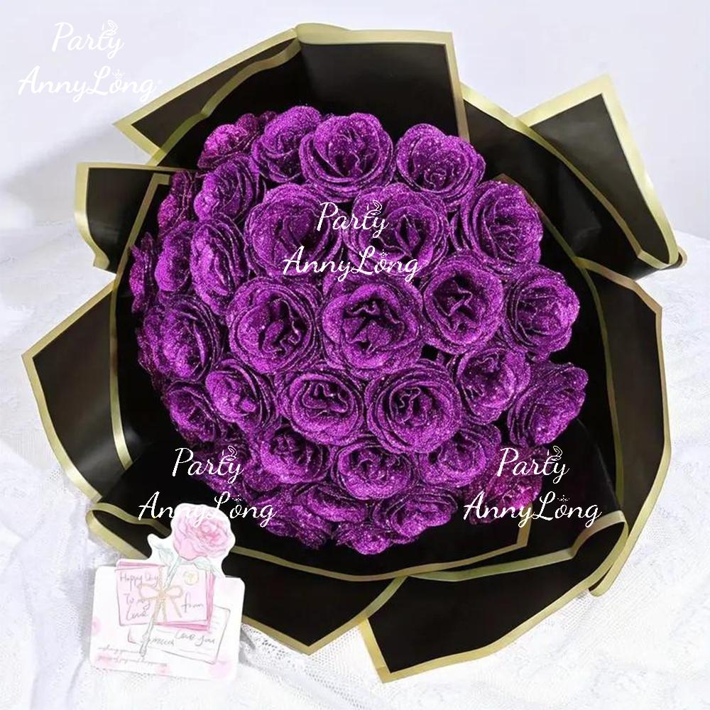 Artificial Rose Bouquet, 11/36 pcs DIY Romantic Faux Rose Flower Bouquet, Decorative Flowers for Home, Parties, Weddings, Anniversaries and Festivals, Artificial Roses Bouquet