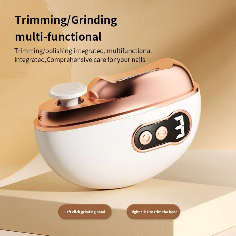 Electric Nail Clipper, Two-In-One Trimmer and File, LED Light, Cordless, USB Rechargeable, 400mah Battery, 360° Rotating Blade, Suitable for All Ages