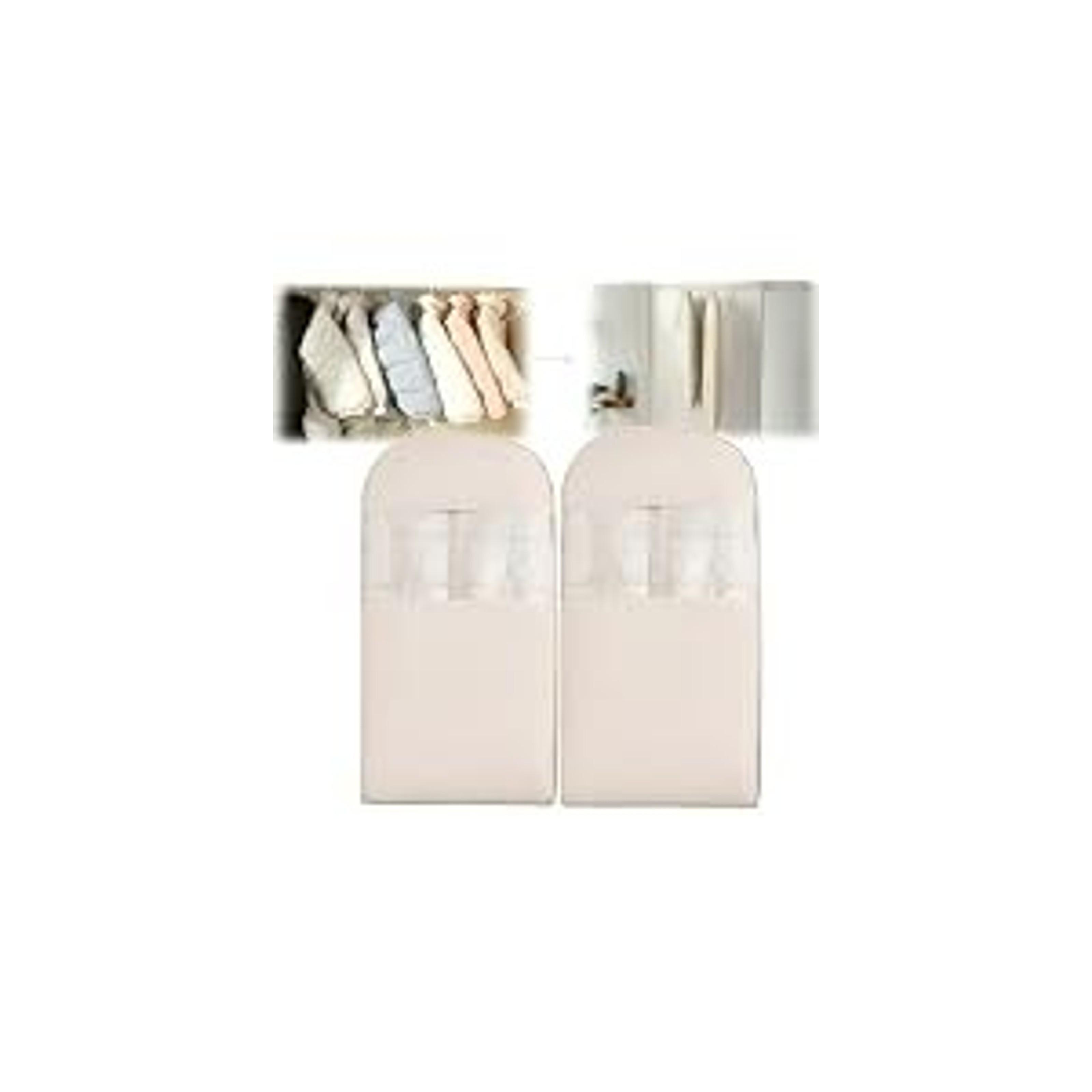 Space Saving Hanging Garment Bag with Self Compression Zipper, Update Space Saver Clothes Storage Organizer, Dust Cover Clothes Bags for Down Coat Suit Dress or Jacket (Beige, XL)