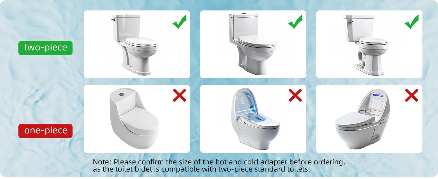 Hibbent Toilet Seat Bidet with Self Cleaning Dual Nozzle, Hot and Cold Water Spray Non-Electric Mechanical Bidet Toilet Attachment for Rear or Female Washing, Black