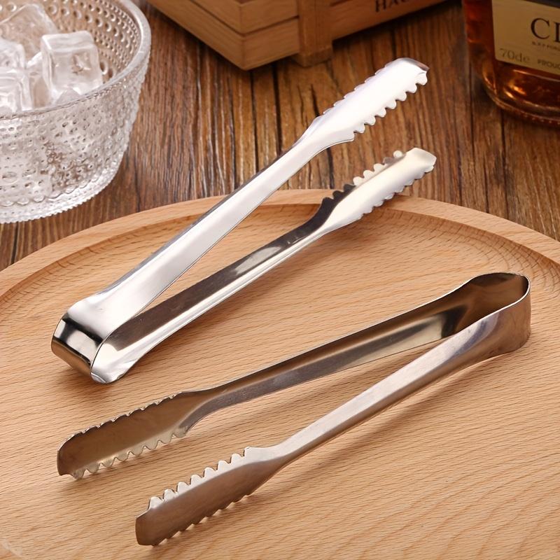 Stainless Steel Ice Tong, Practical Sugar Tong, Edge Clamp, Coffee Ice Clip, Self-Service BBQ Food Clip, Fruit Clip, Multi-Functional Kitchen Tool