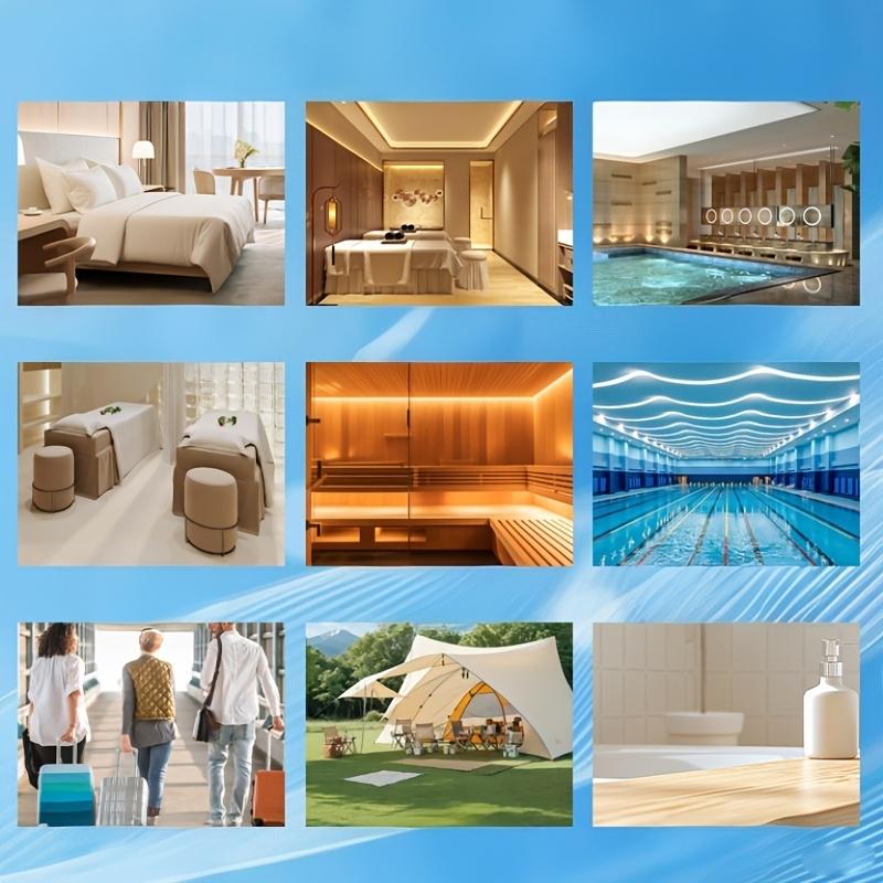 Disposable compressed towels and bath towels for travel! Extra large and thick, super absorbent, individually packaged, portable and hygienic! (Model: DM662)