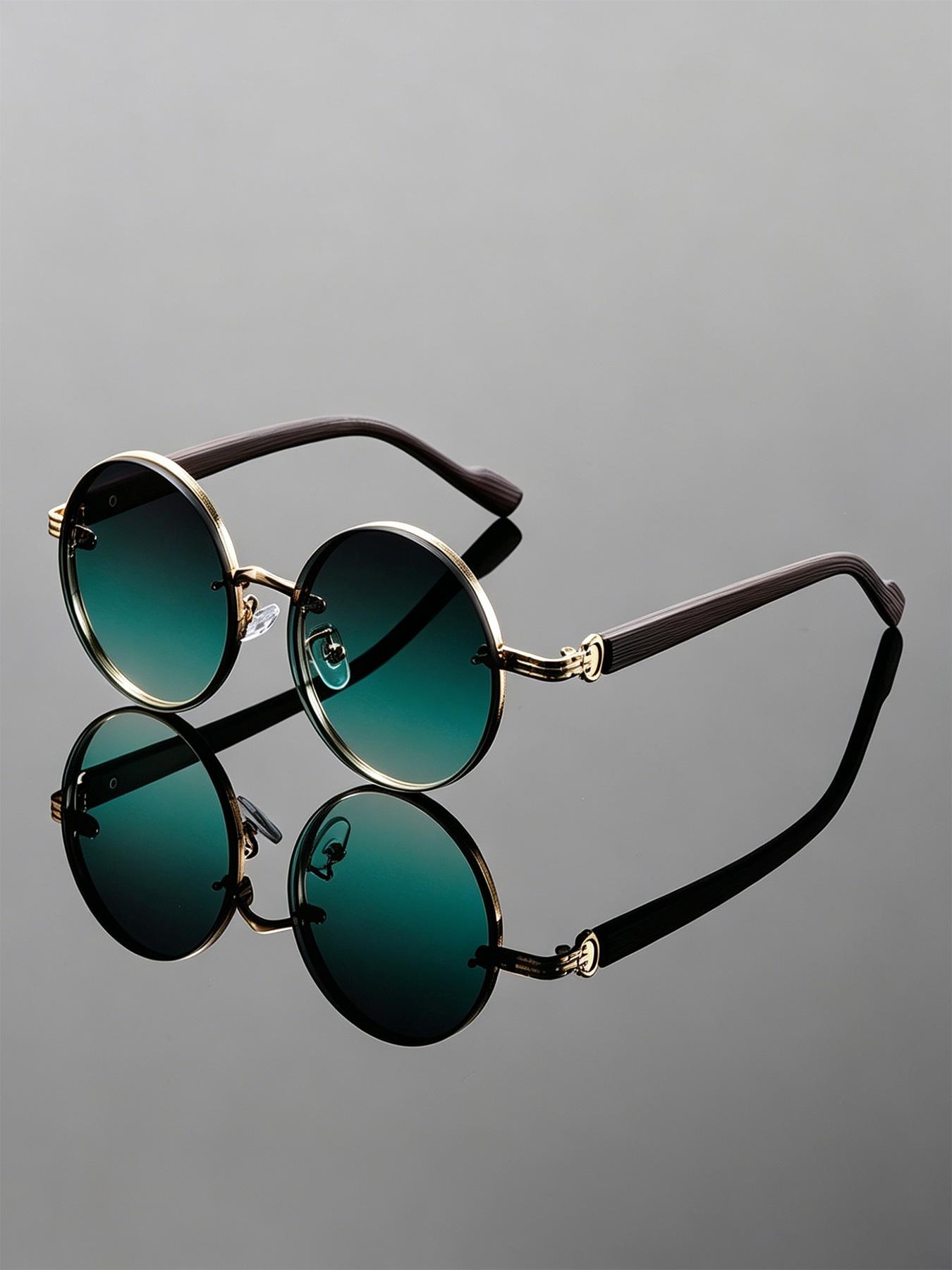 Steampunk Men's Sunglasses, Trendy Vintage Round Metal Frame, Uv400 Protection, Unisex, Travel, Stylish Sunglasses, Sunglasses for Driving, Sports, Beach, Party, Streetwear, Steampunk Eyewear