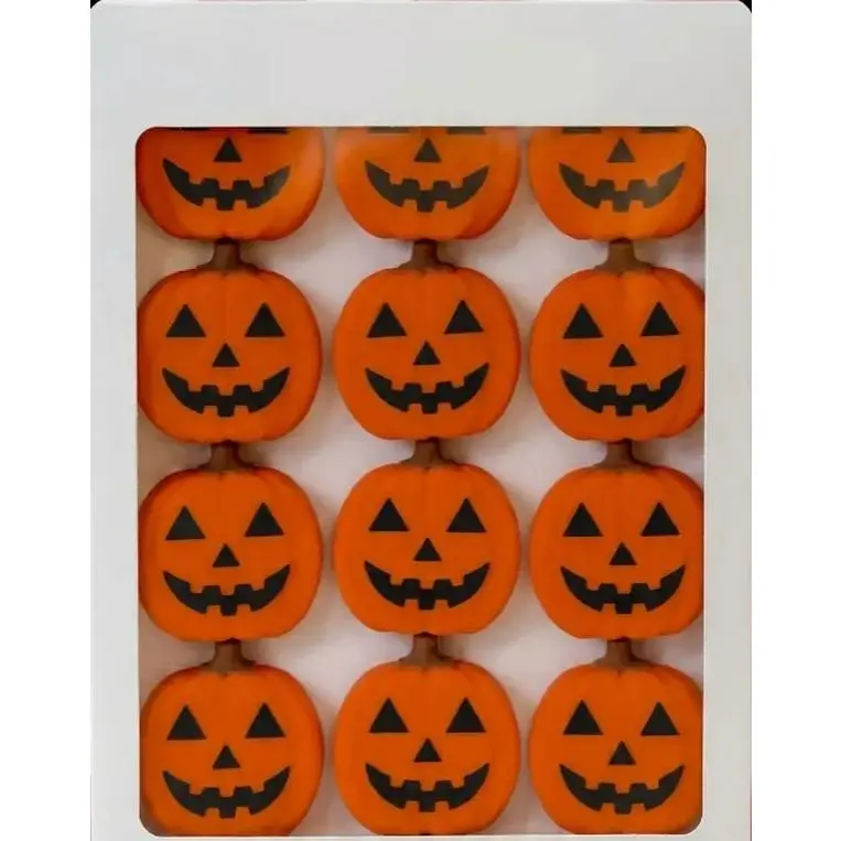 Decorative knob cover - pumpkin lantern pattern - can be attached to hardware, comfortable and pleasant seasonal autumn colors, suitable for kitchens, bathrooms, dressing tables, and home decoration, a gift for him, holiday present