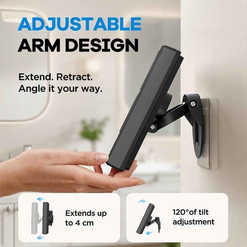 Waterproof box speaker, bathroom waterproof 360 ° rotating touch screen, Bluetooth speaker, watch movies, listen to music, phone holder Bluetooth speaker audio shower TV holder, swimming pool, kitchen, bathroom, sink