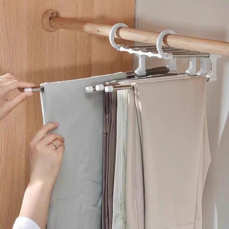 Multi-Layer Pants Hanger, Magic Invisible Storage Rack for Home Use, Space-Saving Closet Organizer, Easy-To-Install Clothing Hanger