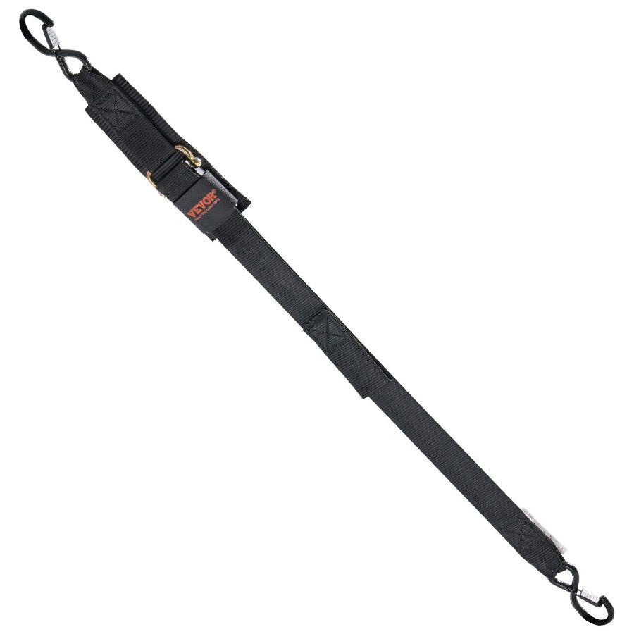 VEVOR Retractable Ratchet Straps, 2 inx 4 ft Ratchet Tie Down Straps with Security Lock S Hooks, 2 Pack Heavy Duty Ratchet Tie Down Straps with 1500 lbs Break Strength, for Trailers, Vehicles, Boat