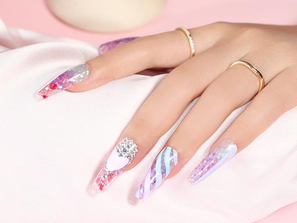 MOROVAN Acrylic Nail Kit with Everything: Professional Nails Kit Acrylic Set with U V Lamp Acrylic Nail Set with Glitter Acrylic Powder Complete Starter Kit for Acrylic Nails Beginner Kit