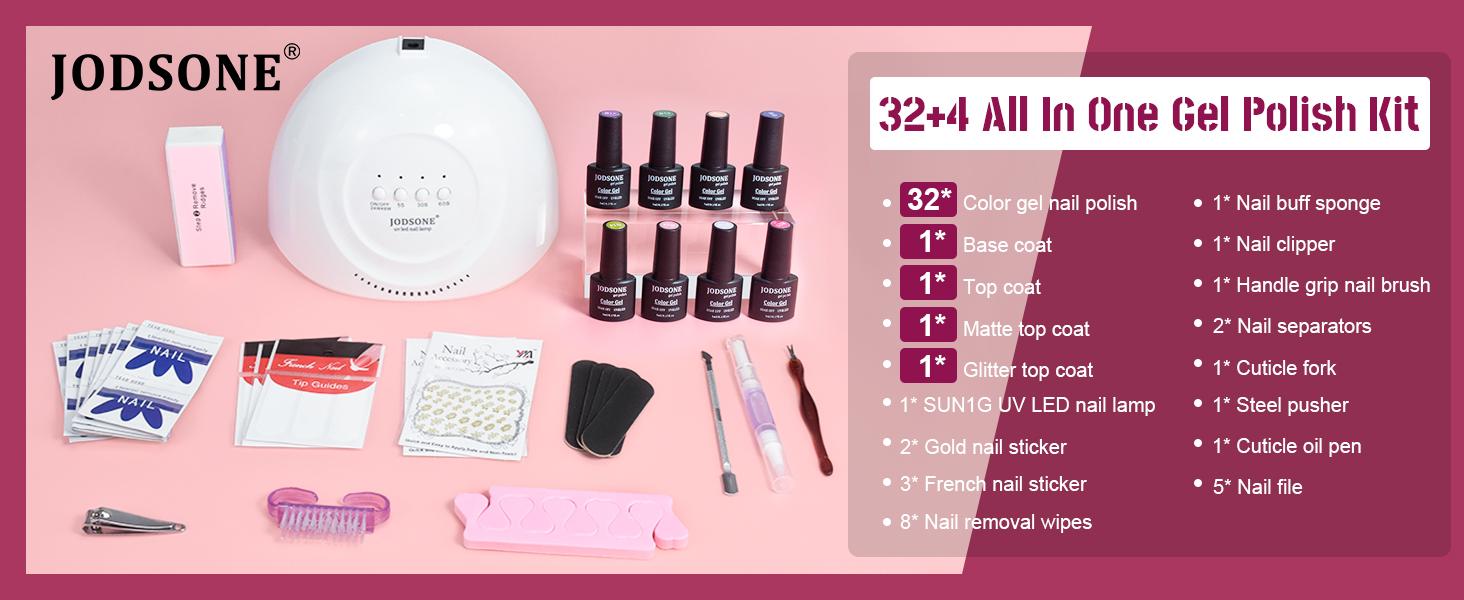 JODSONE Gel Nail Polish Kit with U V Light 35 PCS Classic Black and White Nude and Blue Purple Gel Polish Set with Manicure Tools Suitable for All Seasons Perfect Gifts for Manicure Lover JODSONE Gel Nail Polish Kit with U V Light 35 PCS Classic Black and White Nude and Blue Purple Gel Polish Set with Manicure Tools Suitable for All Seasons Perfect Gifts for Manicure Lover