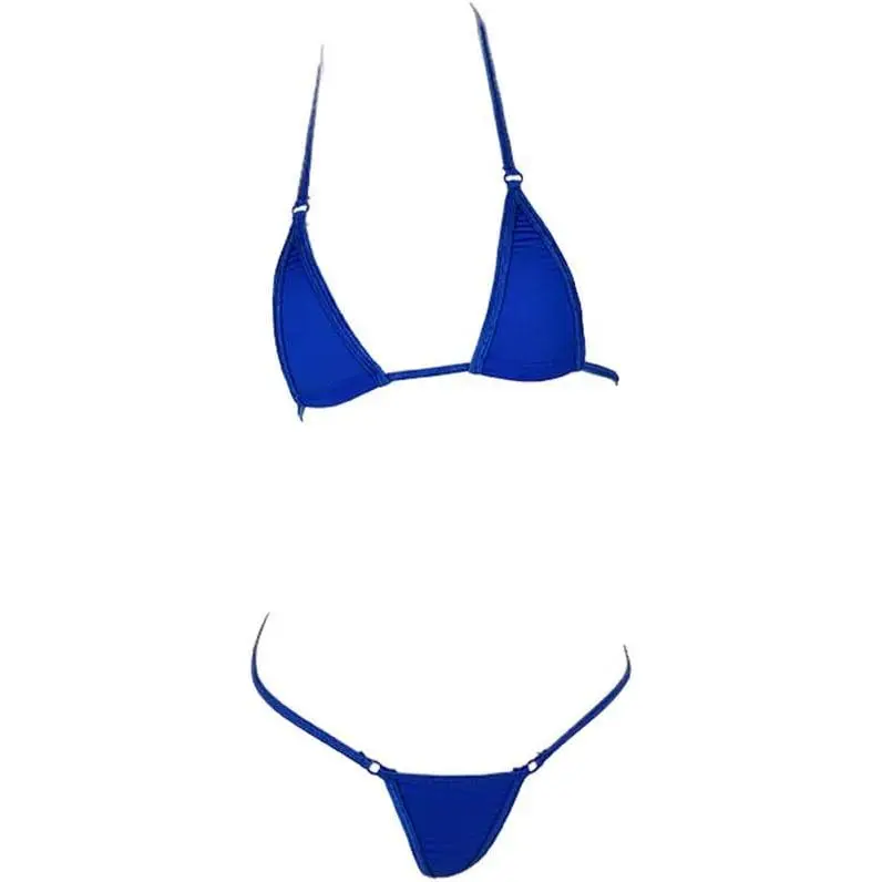 Women's Extreme Sexy Hot Silk Micro Bikinis Set Mini Thong Swimwear