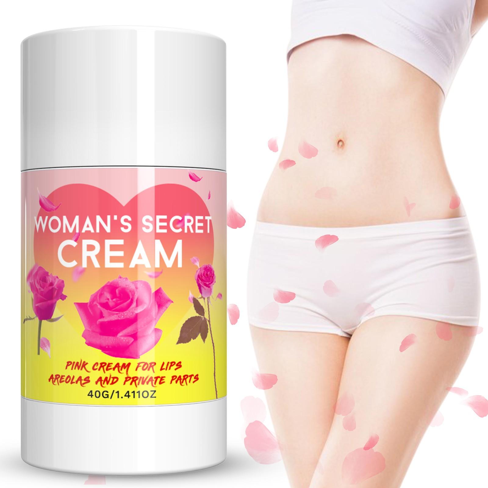 Women's Secret Cream, Radiance Cream, Moisturizer With Vitamin E & Rose Extract, Brightening & Translucent Skin, Improves Rough Skin Texture, Odor Control Formula, Moisturizing, Hydrating, Fresh Scent For All Skin Types, Christmas Gift For Women-40G