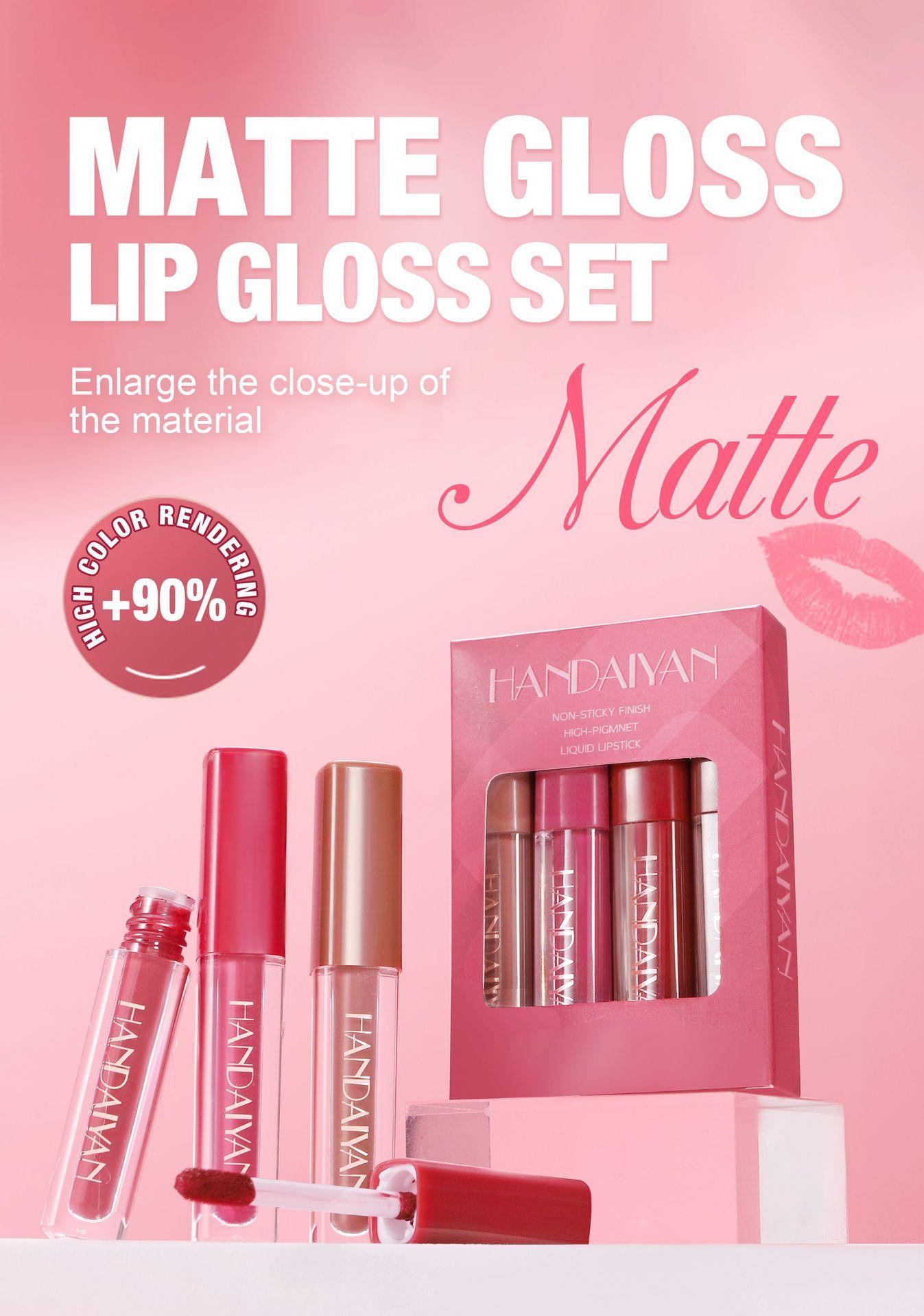 HANDAIYAN 12 Pcs Matte Liquid Lipstick Book Gift Set - Long Lasting Waterproof Velvet Lip Gloss Pack for Women